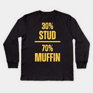 30% Stud 70% Muffin Kids Long Sleeve T-Shirt